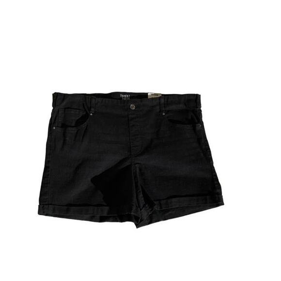 Time and Tru Denim Shorts Pull on Black Women  XL  NWT‎ - Picture 1 of 3